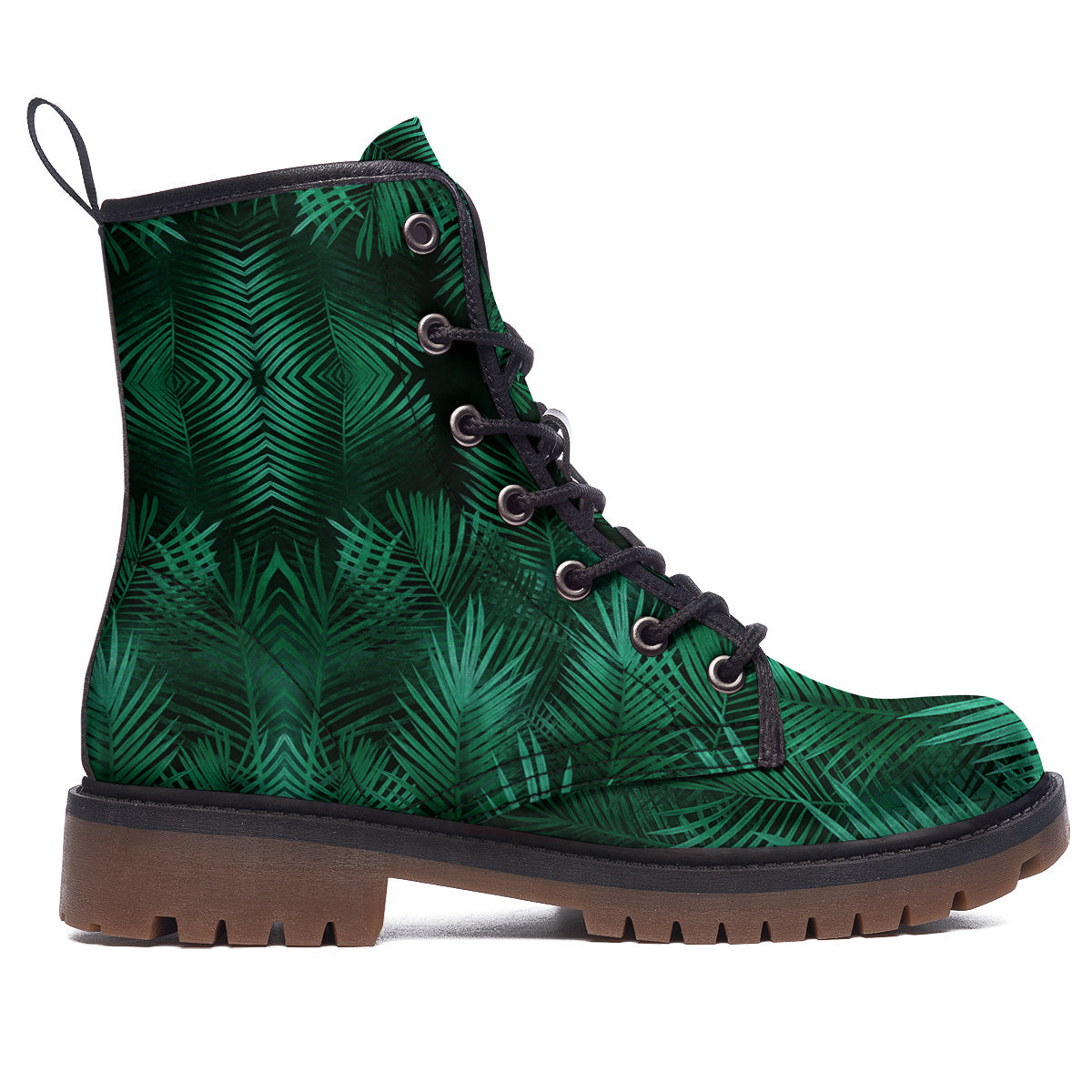 Palm Leaf Tropical Print Pattern Work Boots-grizzshop