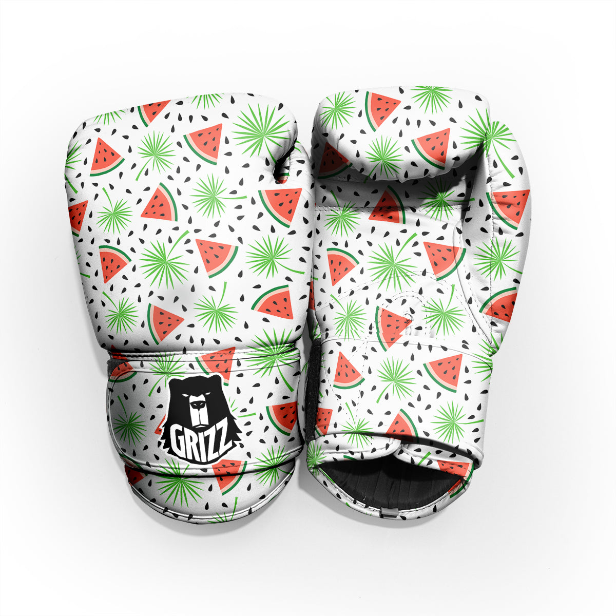 Palm Leaf Watermelon White Print Pattern Pro Boxing Glove