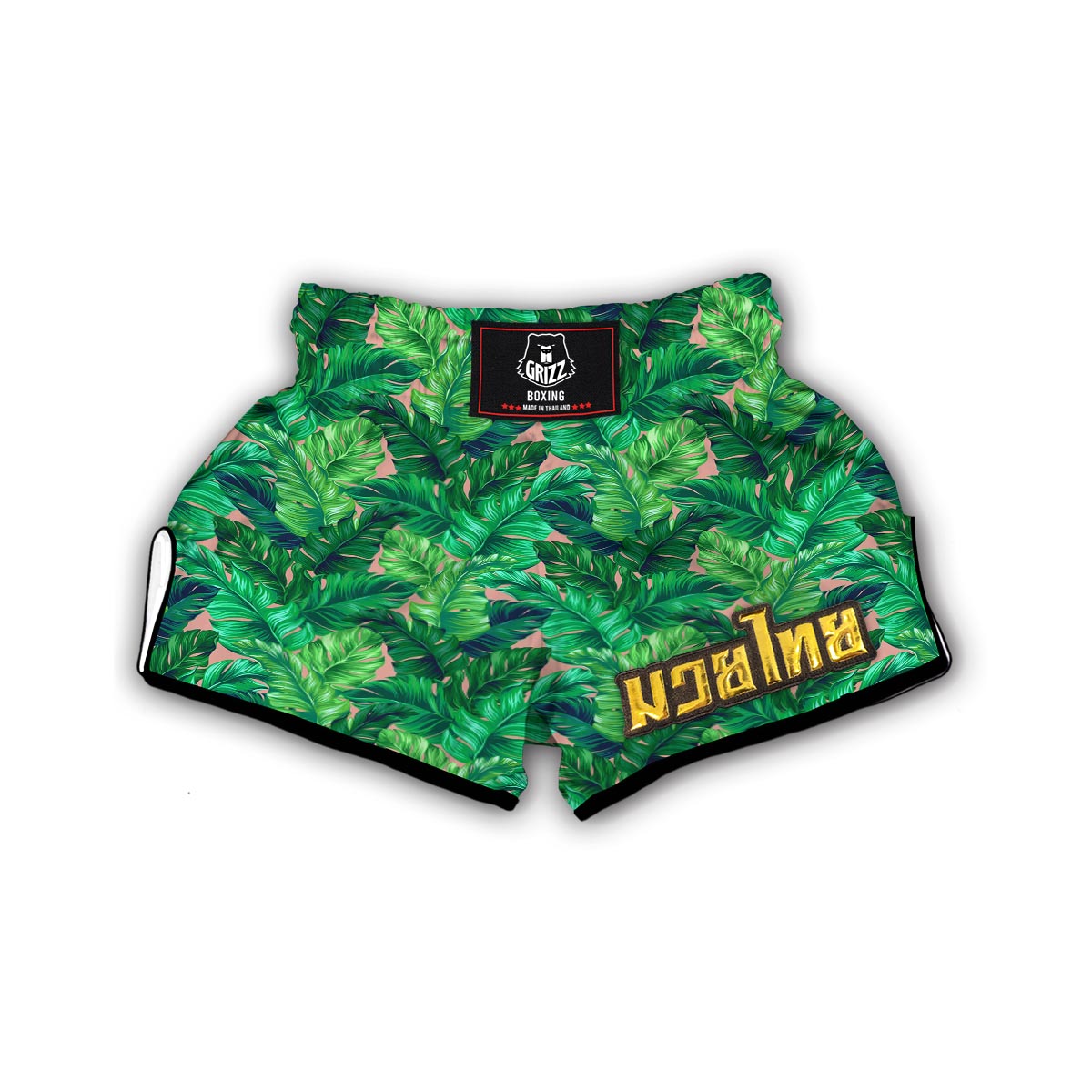 Palm Leave Muay Thai Boxing Shorts-grizzshop