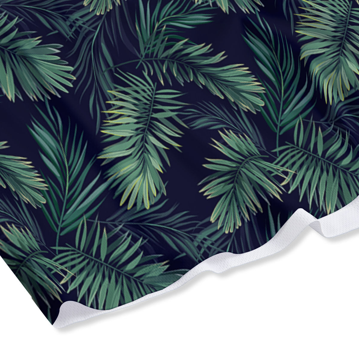 Palm Leaves Dark Tropical Print Pattern Mesh Shorts-grizzshop