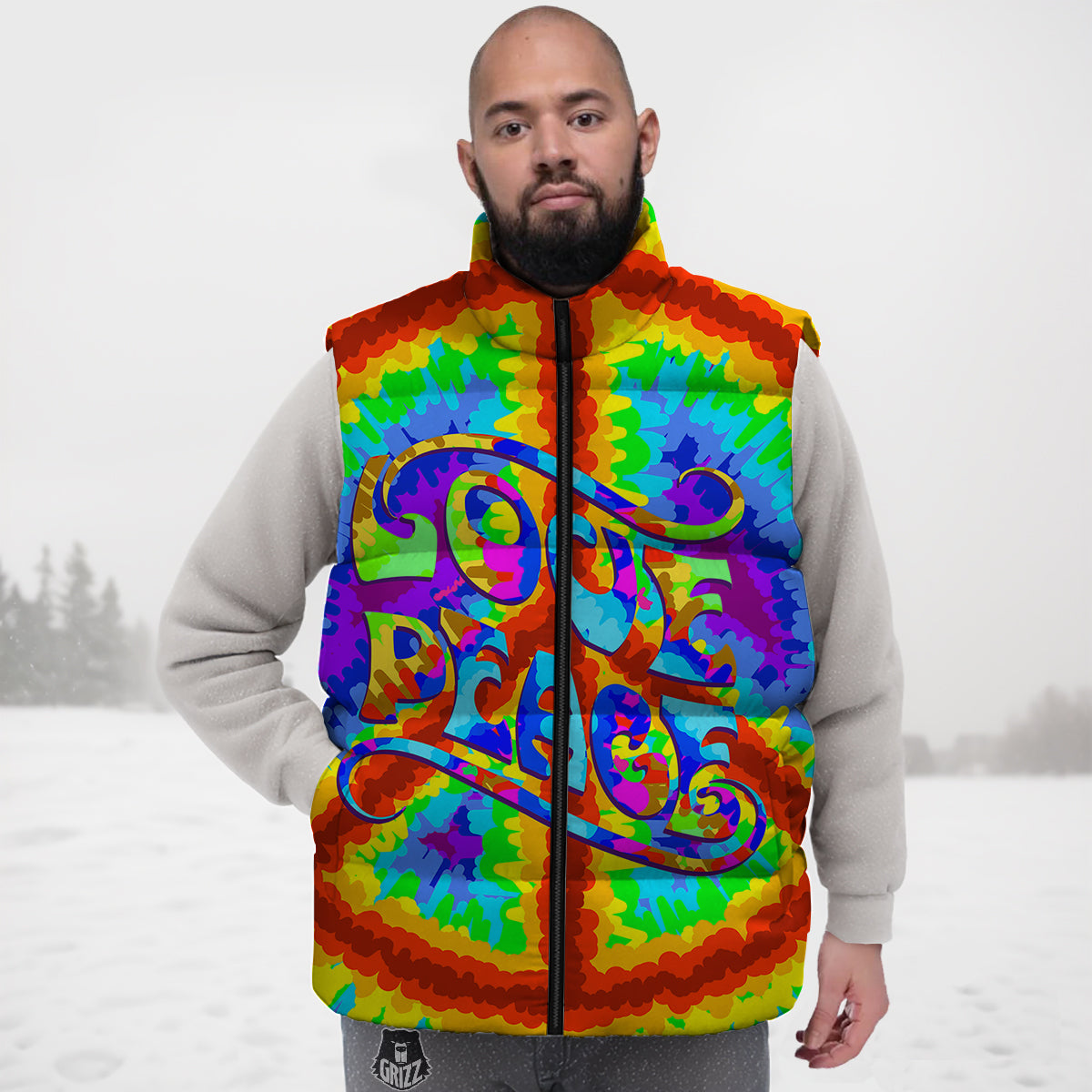 Palm Leaves Floral Tropical Hawaiian Pattern Print Down Vest-grizzshop