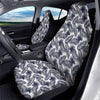 Palm Leaves White And Black Print Car Seat Covers-grizzshop