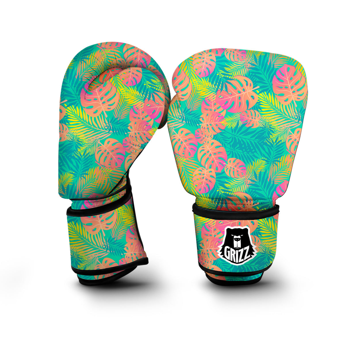 Palm Tree Beach Print Pattern Boxing Gloves-grizzshop