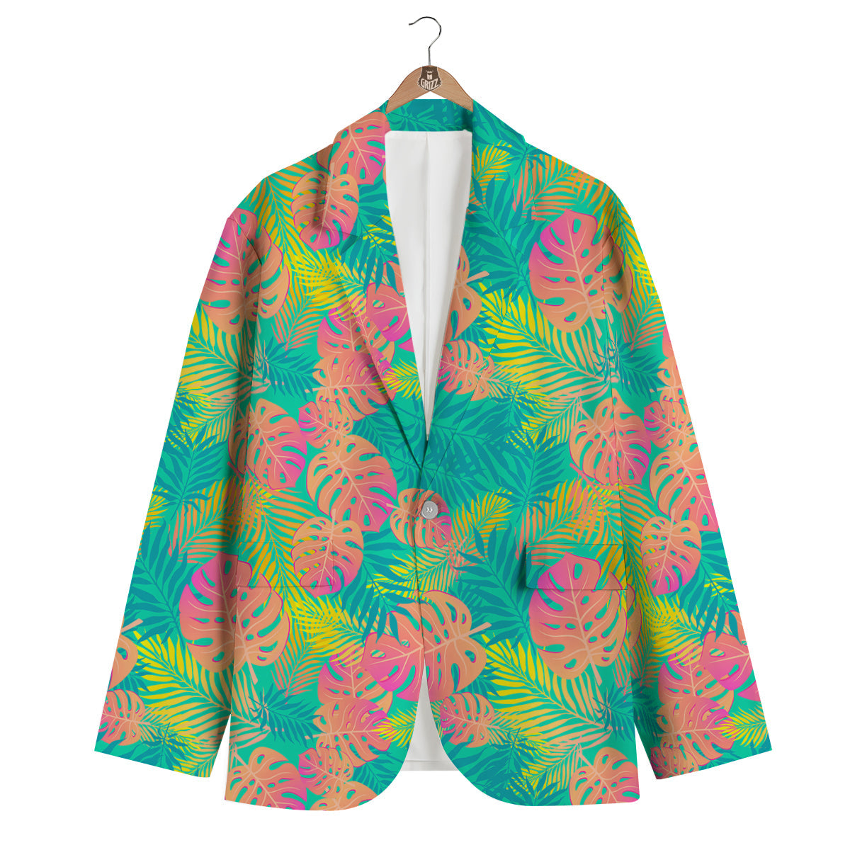 Palm Tree Beach Print Pattern Men's Blazer-grizzshop