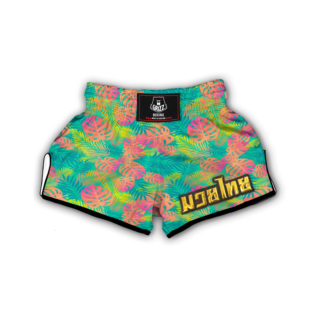 Palm Tree Beach Print Pattern Muay Thai Boxing Shorts-grizzshop