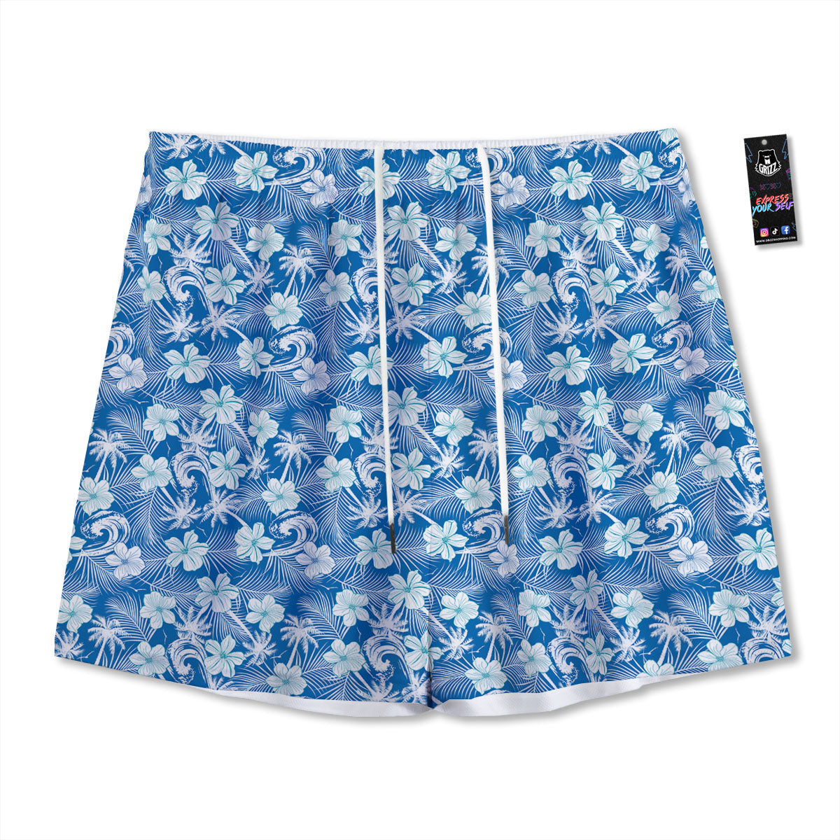 Navajo Geometric Style Print Pattern Mesh Shorts