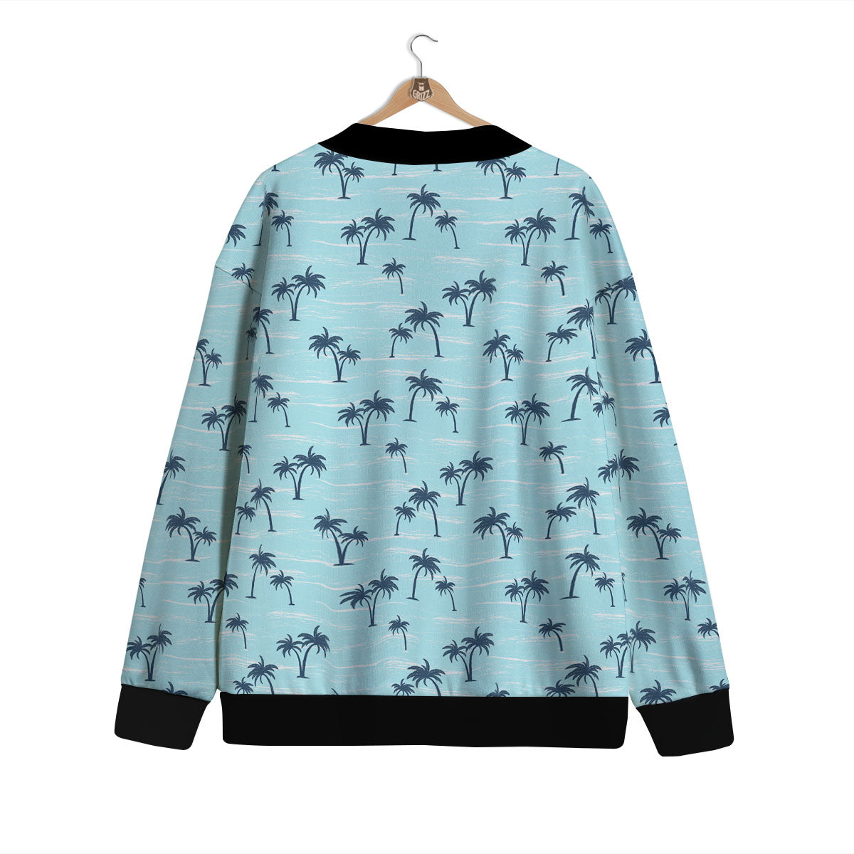 Palm Tree Blue Print Pattern Cardigan-grizzshop