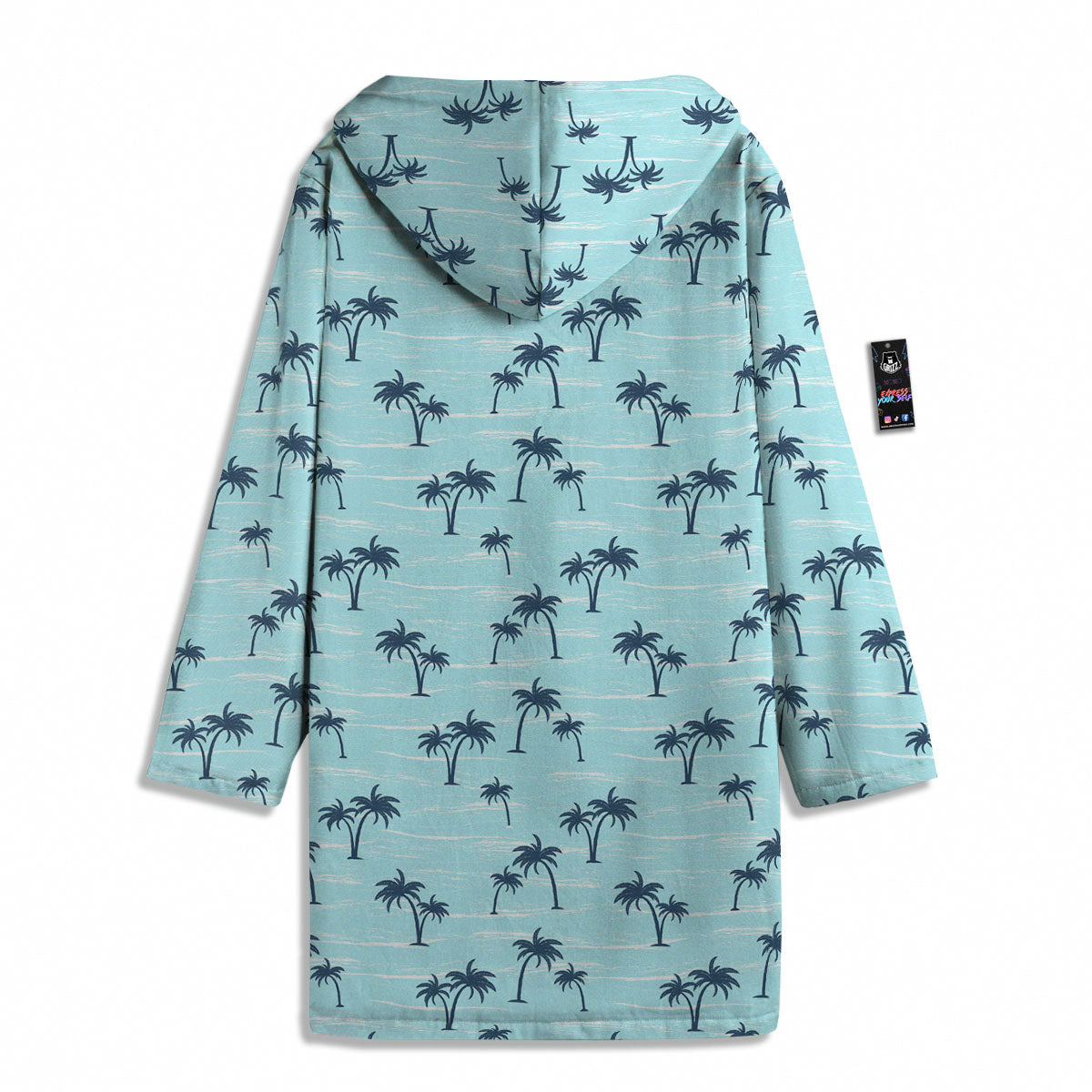 Palm Tree Blue Print Pattern Men's Windbreaker Jacket-grizzshop