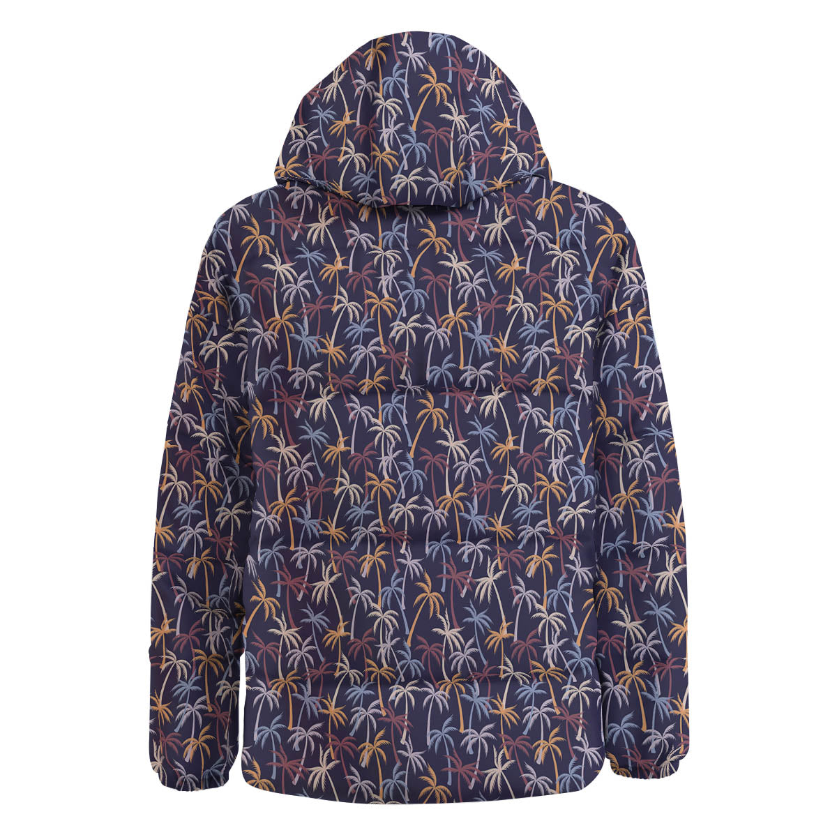 Palm Tree Colorful Print Pattern Down Jacket-grizzshop