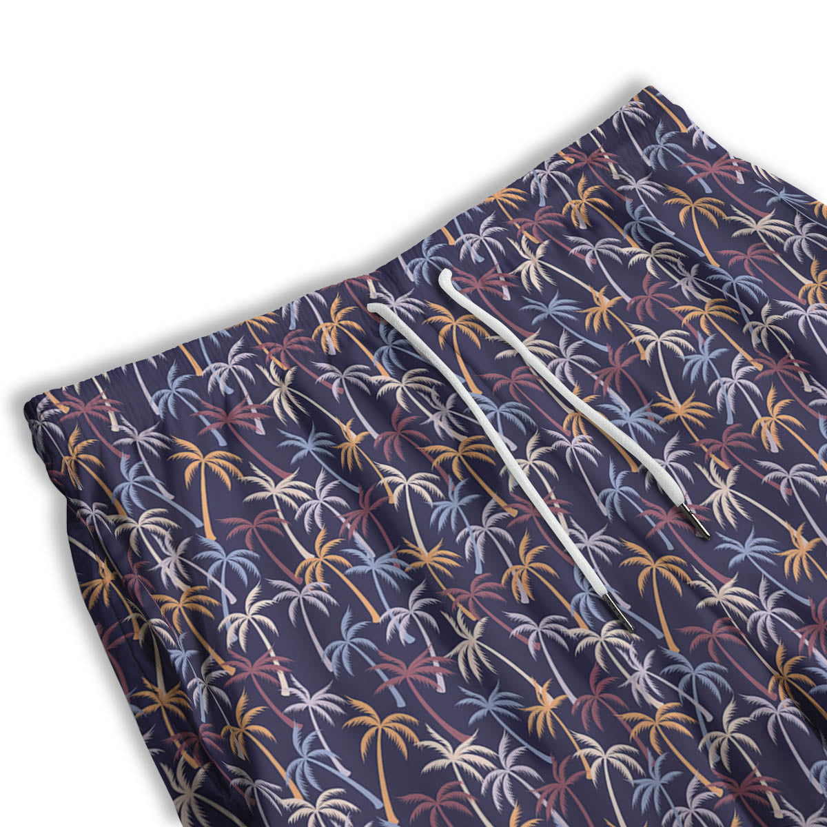Palm Tree Colorful Print Pattern Men's Athletic Shorts