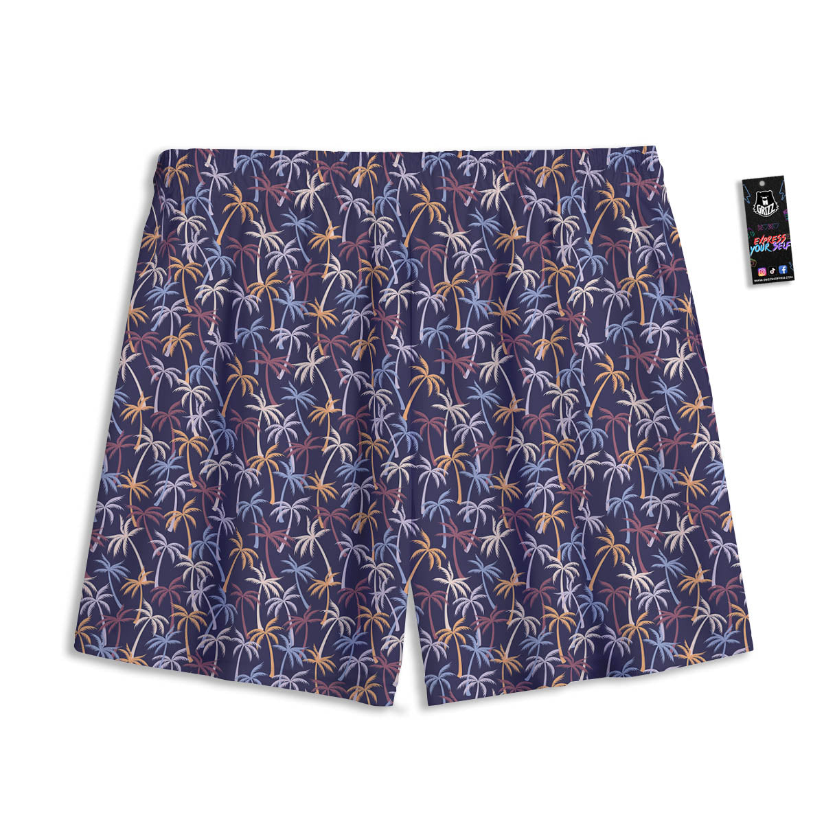 Night Owl Full Moon Print Mesh Shorts