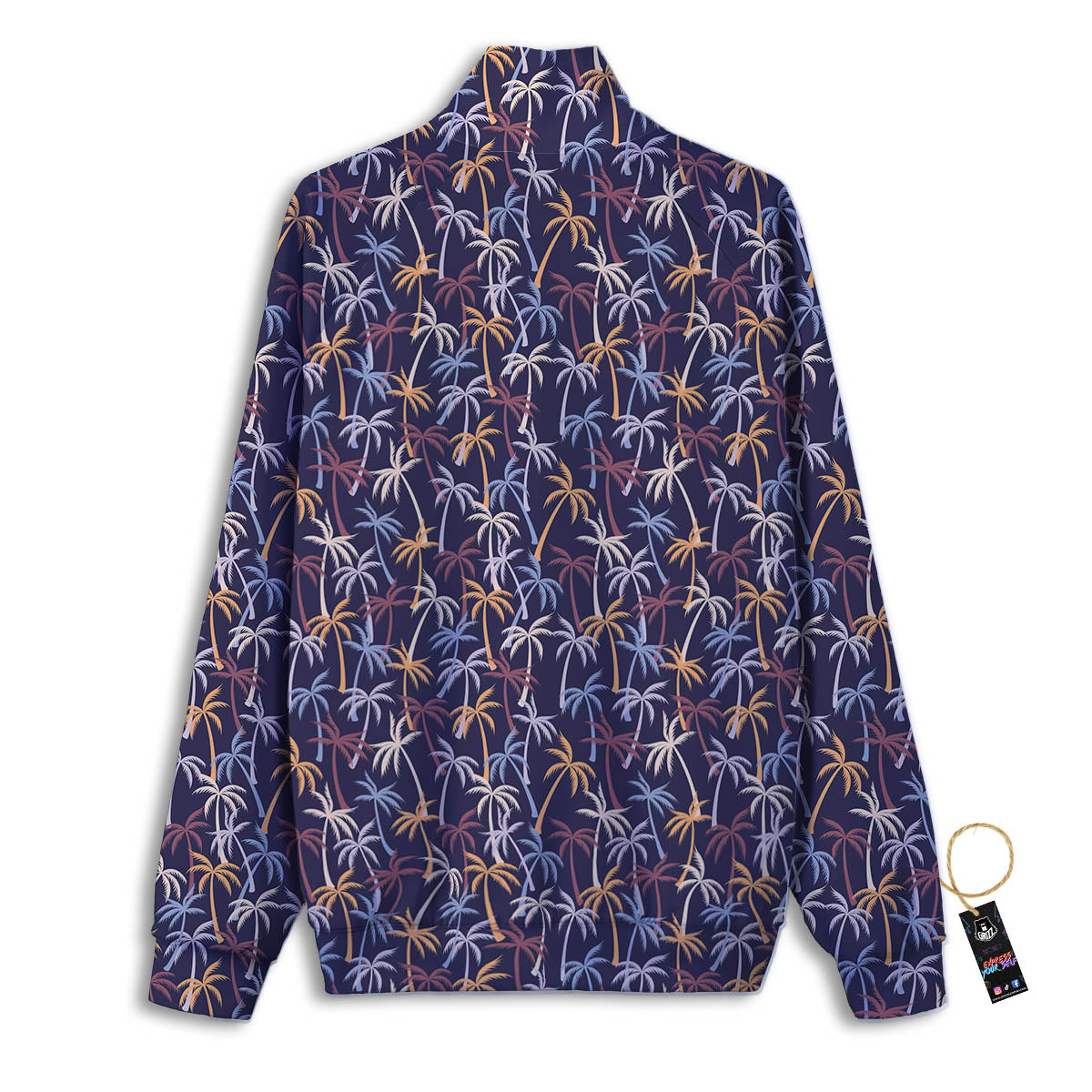Palm Tree Colorful Print Pattern Track Jacket-grizzshop