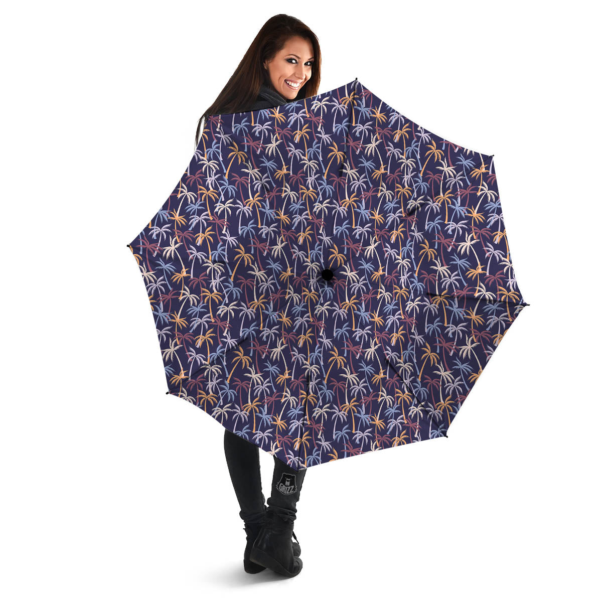 Palm Tree Colorful Print Pattern Umbrella-grizzshop