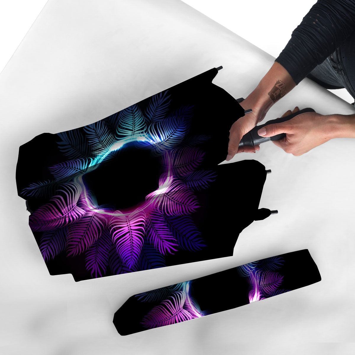 Palm Tree EDM Beach Print Umbrella-grizzshop