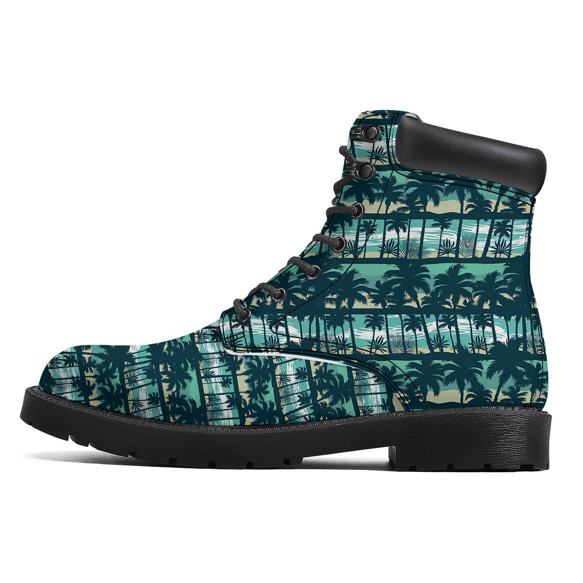 Palm Tree Print Pattern Boots-grizzshop