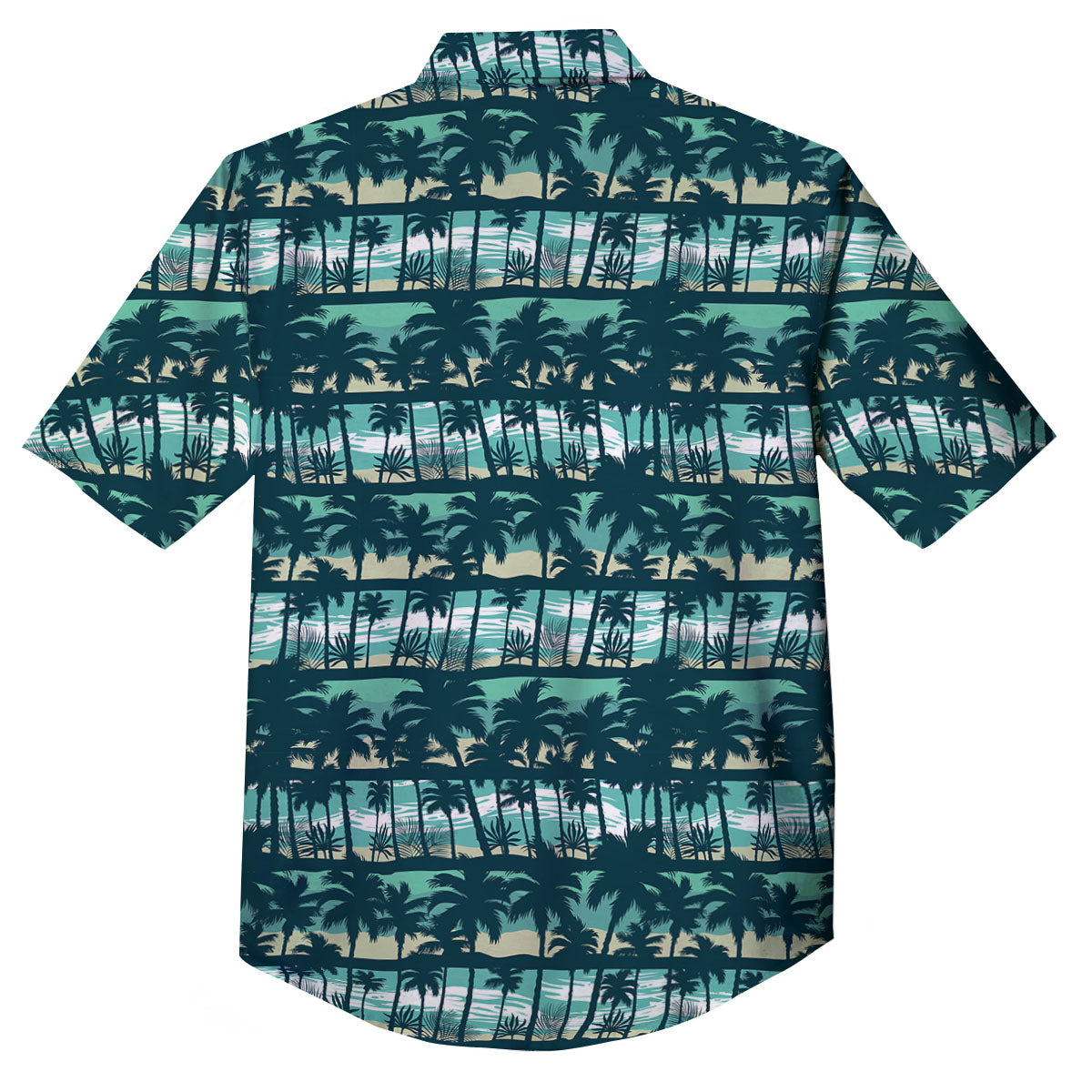 Palm Tree Print Pattern Button Up Shirt-grizzshop