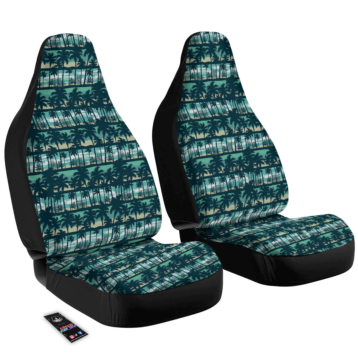 Palm Tree Print Pattern Car Seat Covers-grizzshop