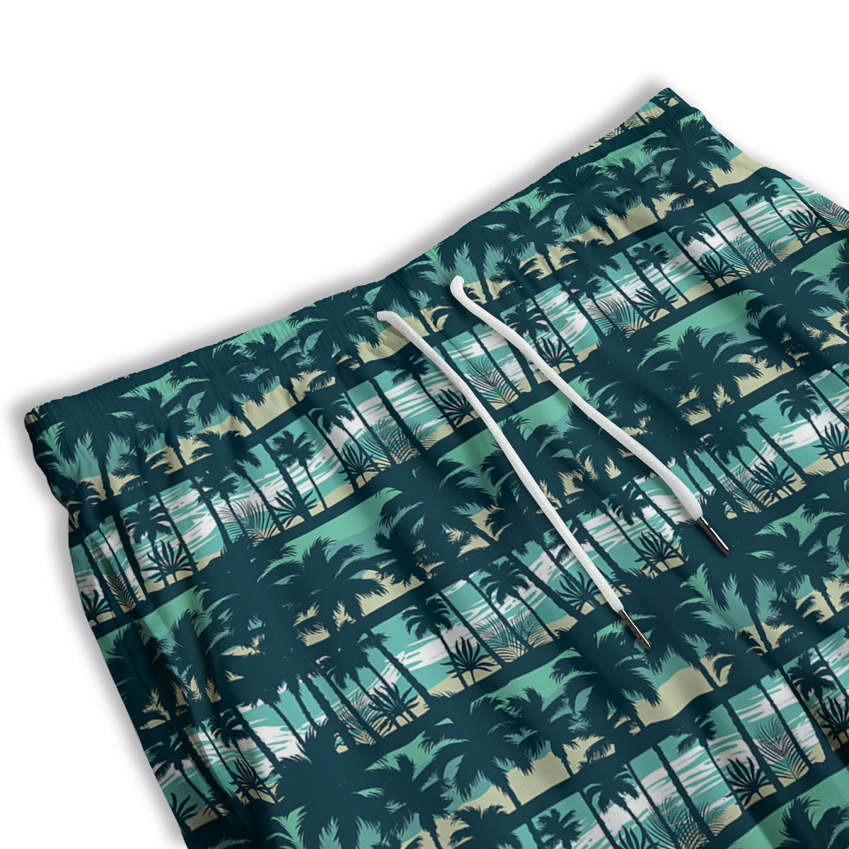 Palm Tree Print Pattern Men's Athletic Shorts