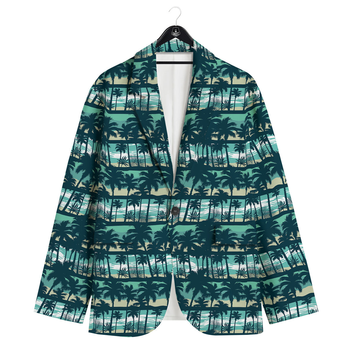 Palm Tree Print Pattern Men's Sport Coat-grizzshop