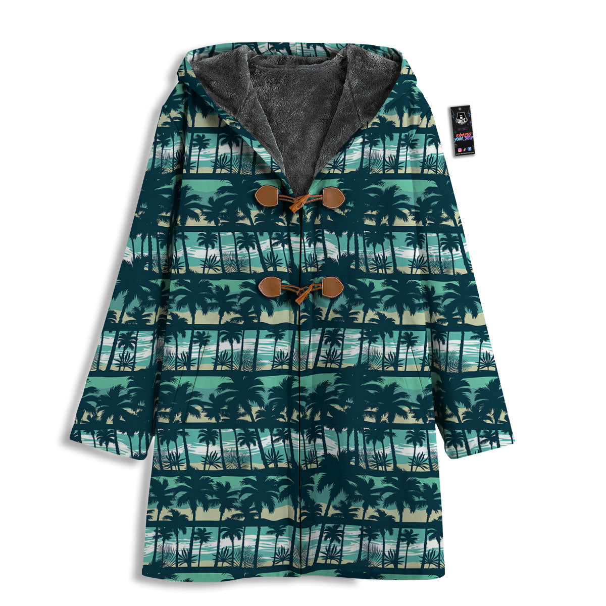 Palm Tree Print Pattern Men's Windbreaker Jacket-grizzshop