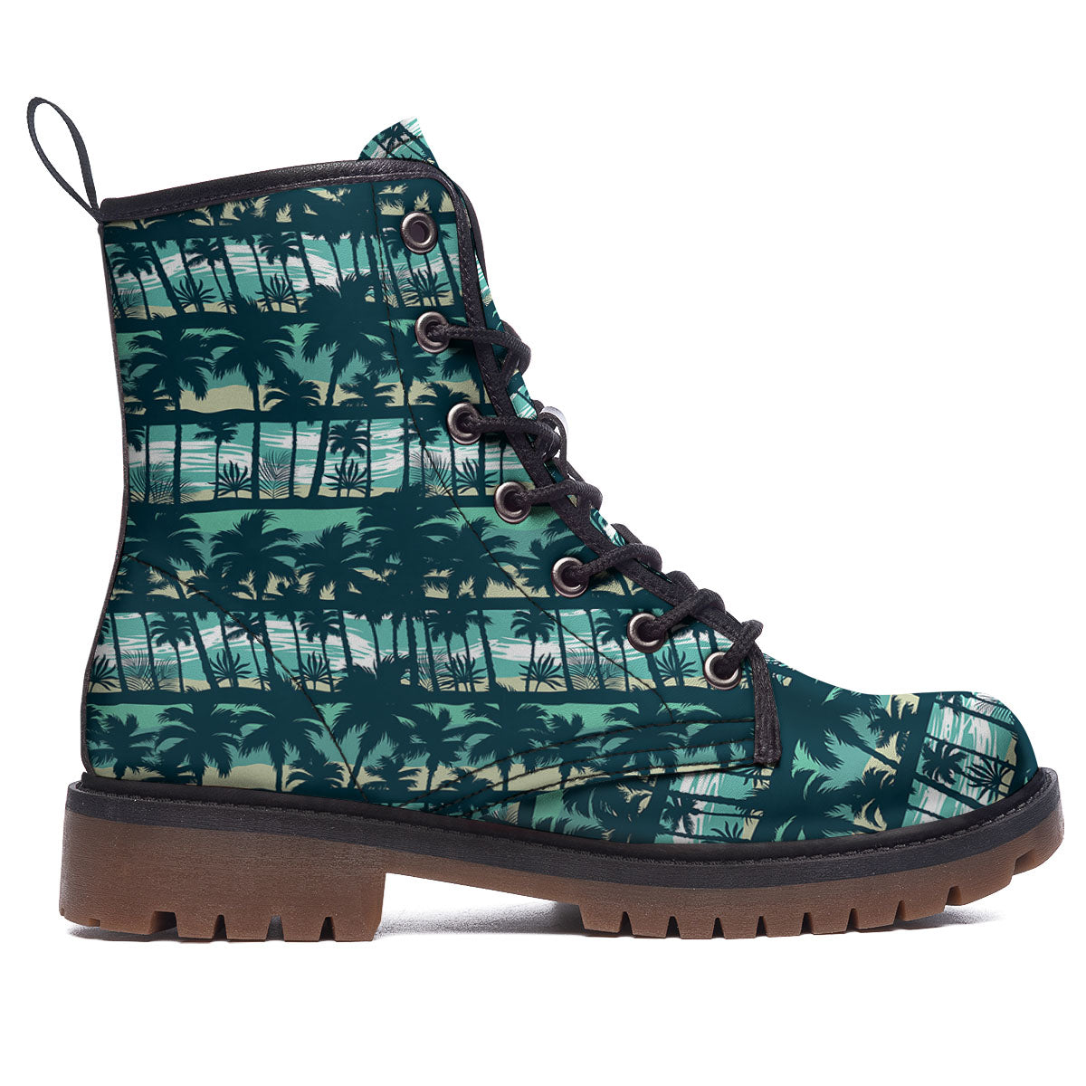 Palm Tree Print Pattern Work Boots-grizzshop