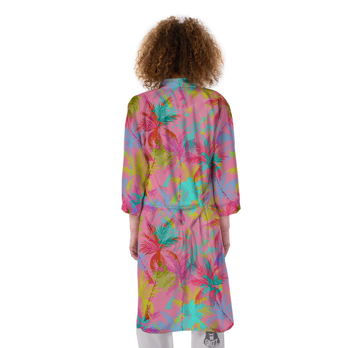 Palm Tree Rainbow Print Pattern Kimono-grizzshop