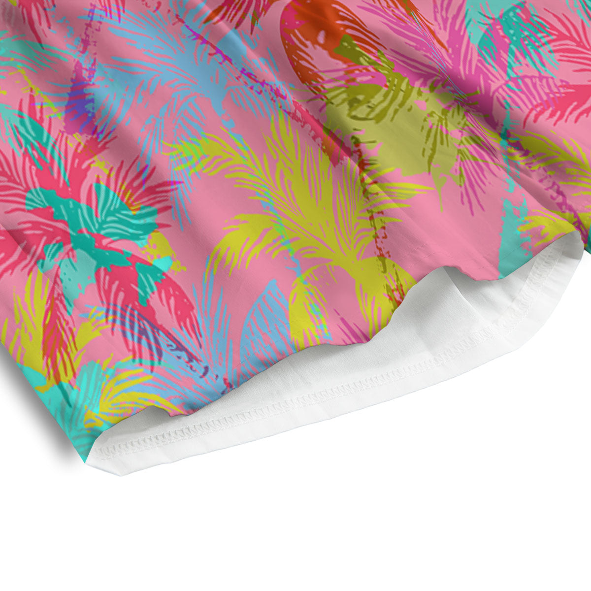 Palm Tree Rainbow Print Pattern Men's Athletic Shorts