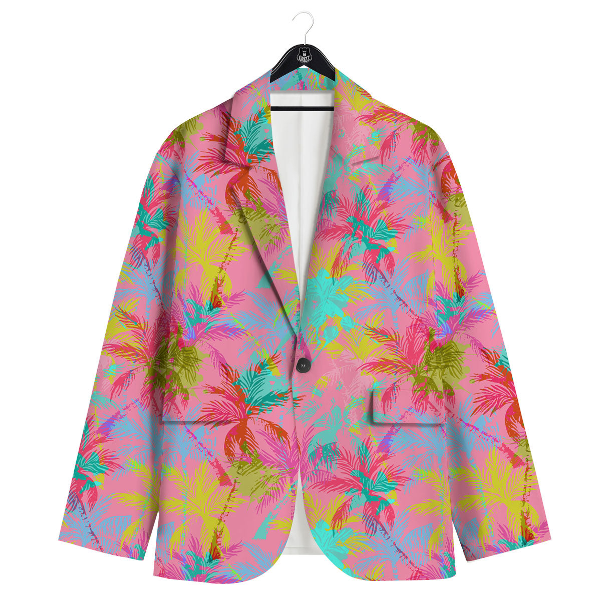 Palm Tree Rainbow Print Pattern Men's Sport Coat-grizzshop
