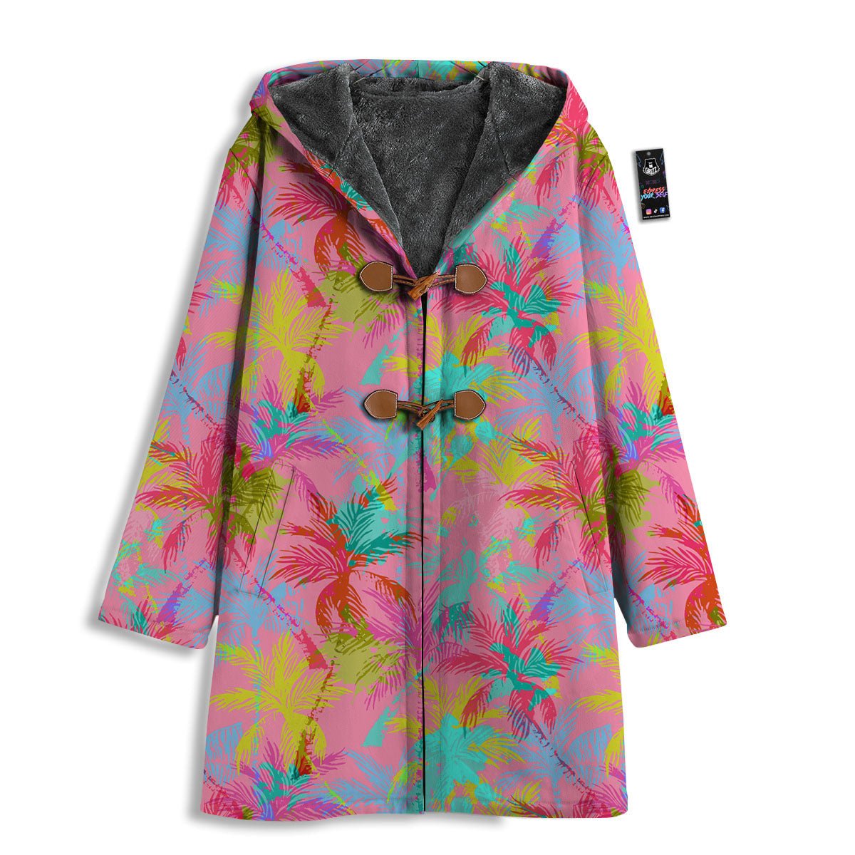 Palm Tree Rainbow Print Pattern Men's Windbreaker Jacket-grizzshop