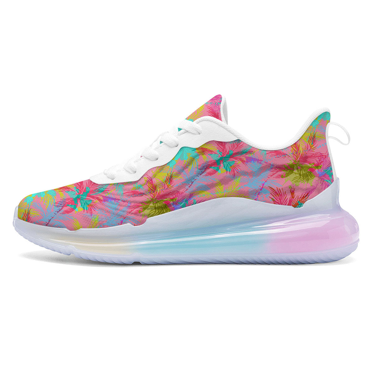 Palm Tree Rainbow Print Pattern Running Sneakers-grizzshop