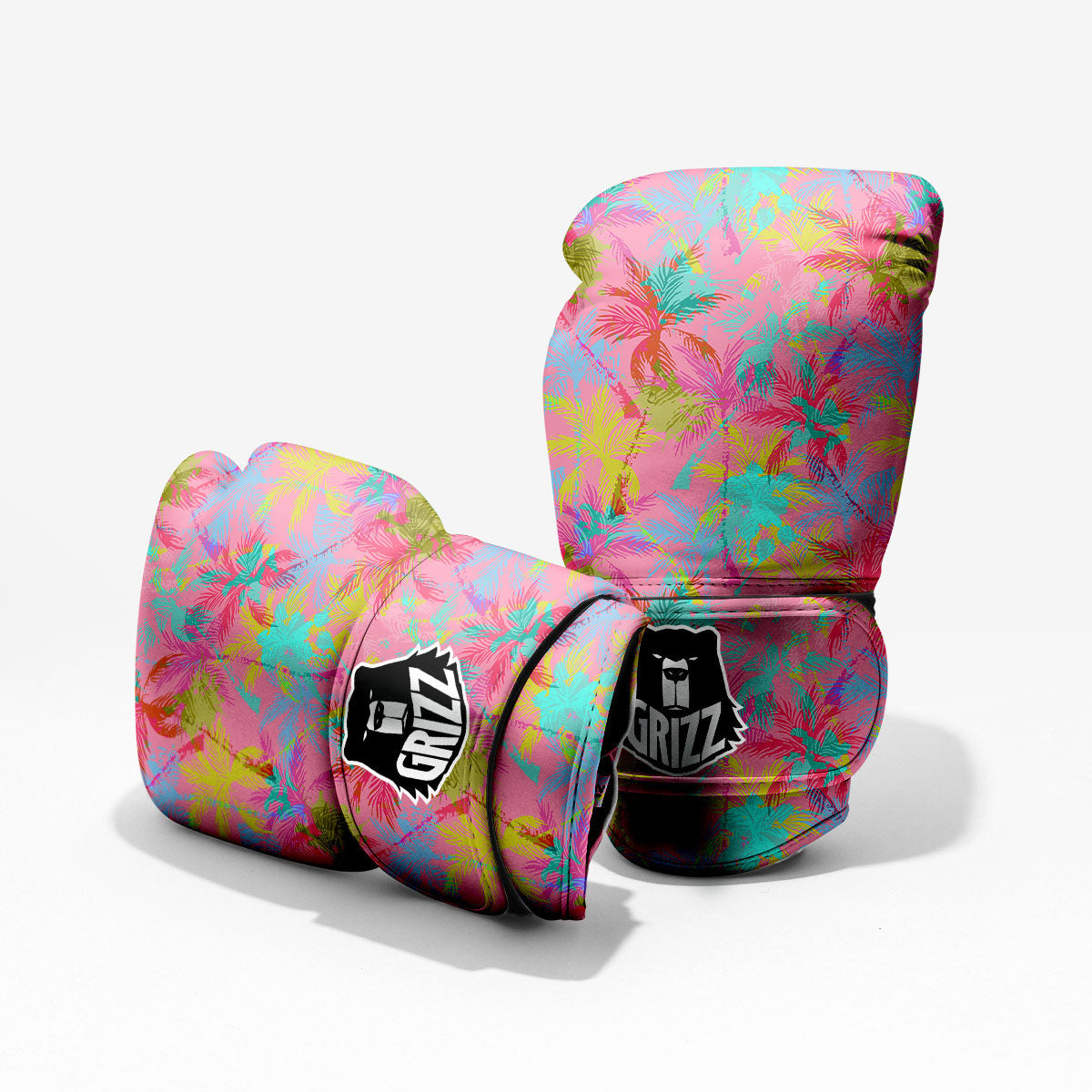 Palm Tree Rainbow Print Pattern Pro Boxing Glove