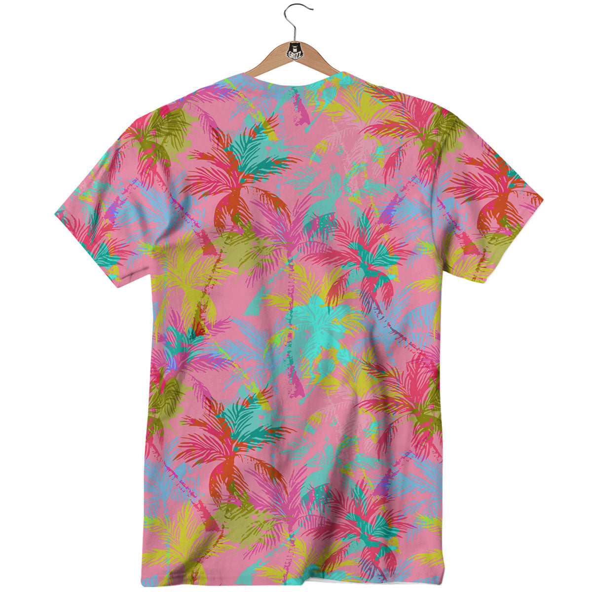Palm Tree Rainbow Print Pattern T-Shirt-grizzshop