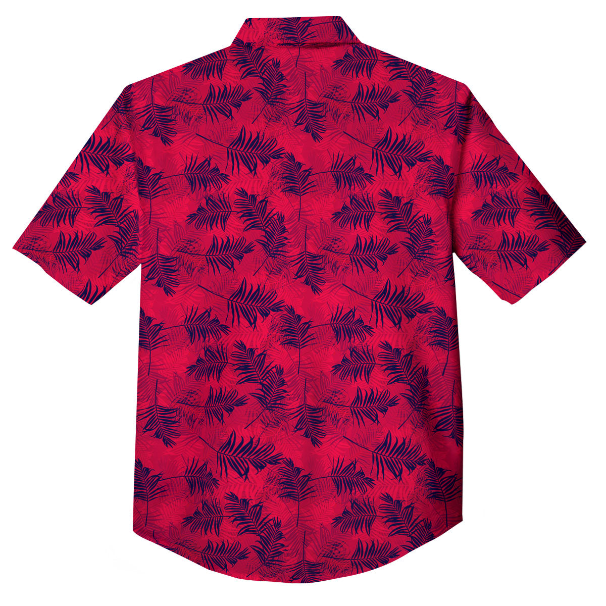 Palm Tree Red Print Pattern Button Up Shirt-grizzshop