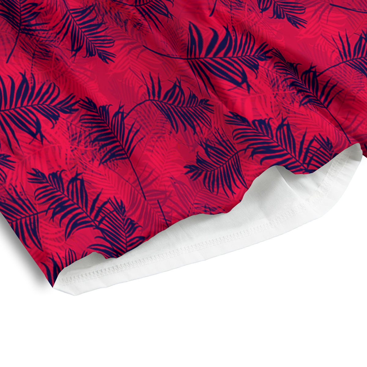 Palm Tree Red Print Pattern Men's Athletic Shorts