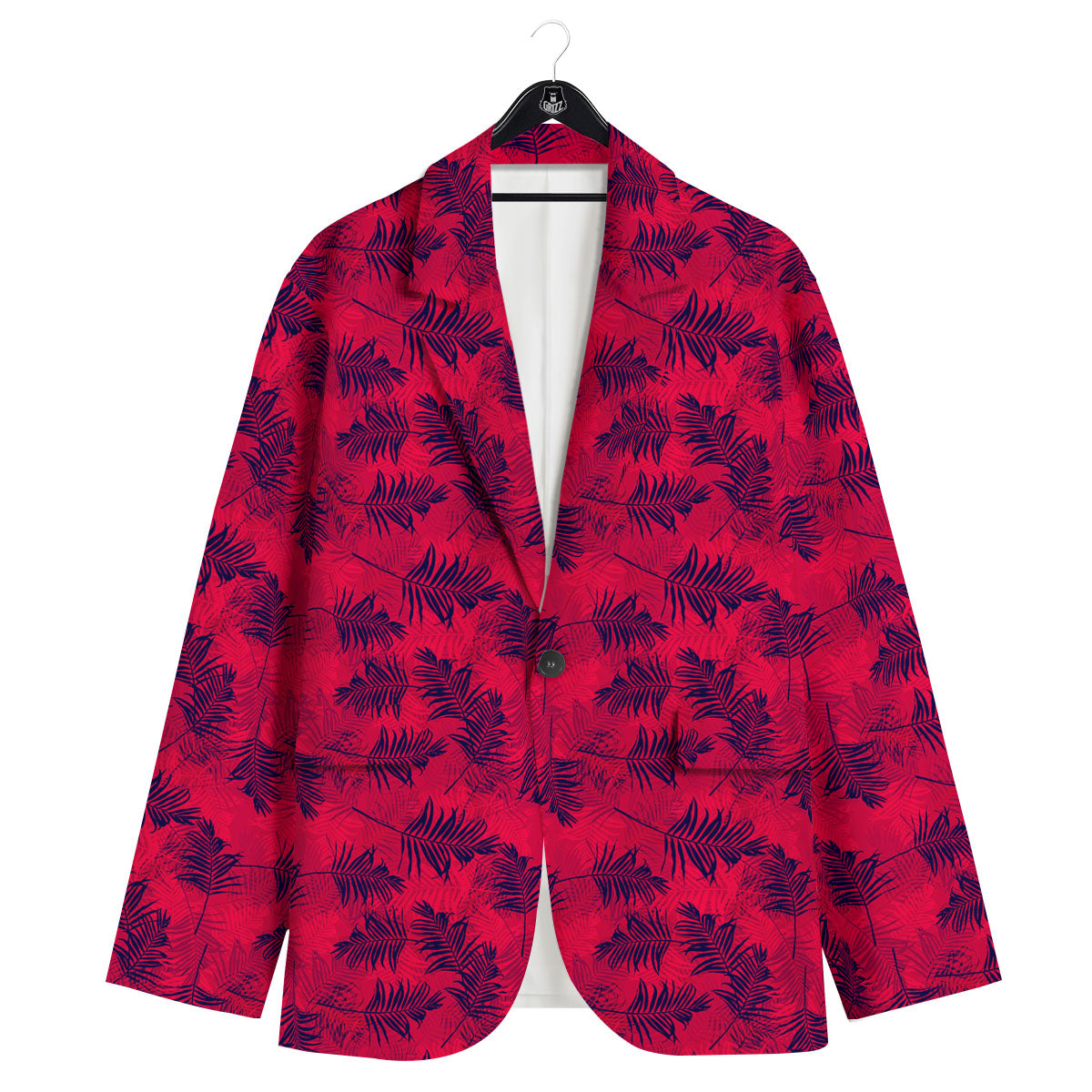 Palm Tree Red Print Pattern Men's Sport Coat-grizzshop