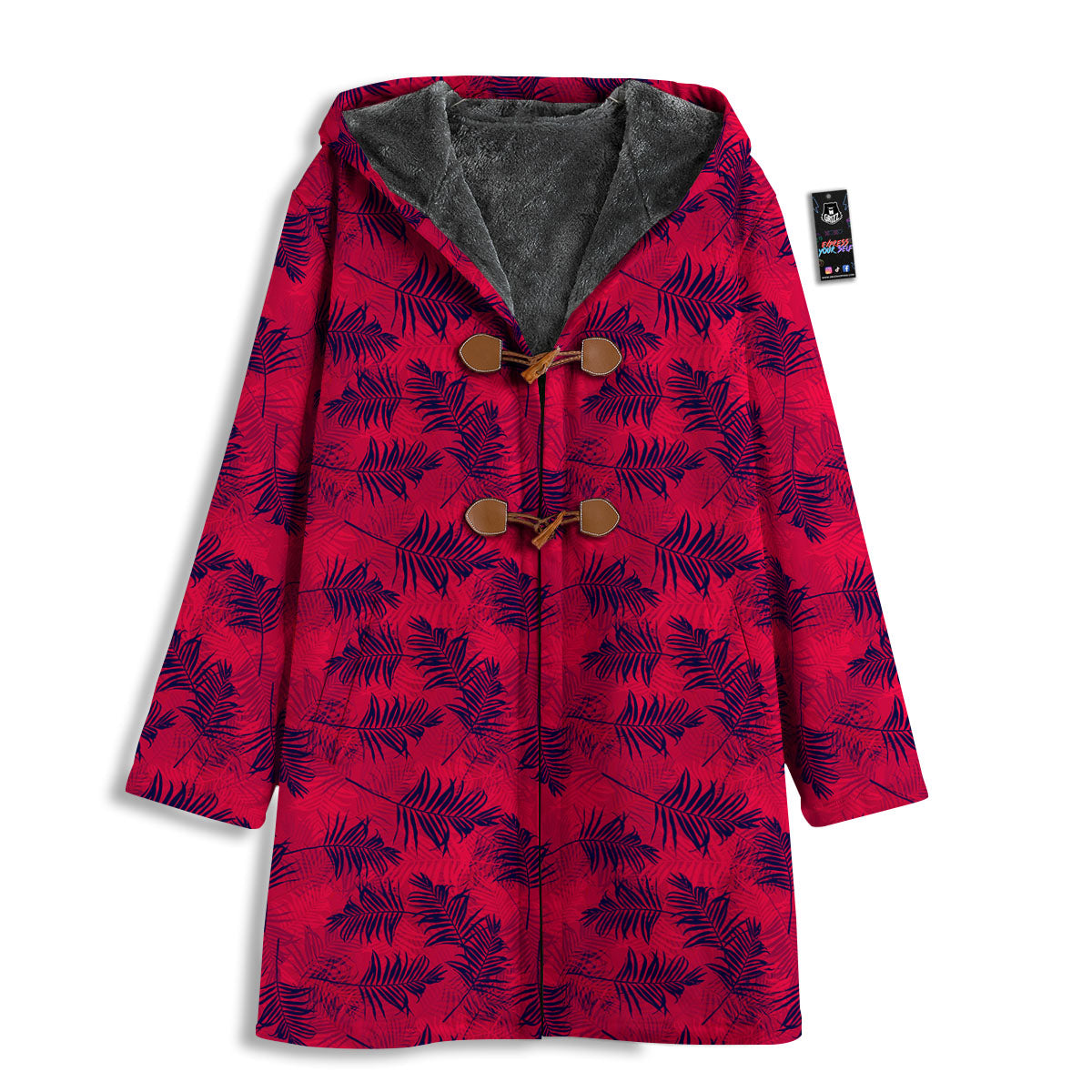 Palm Tree Red Print Pattern Men's Windbreaker Jacket-grizzshop