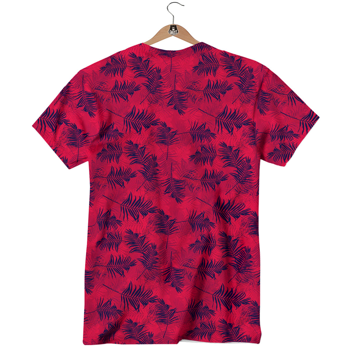 Palm Tree Red Print Pattern T-Shirt-grizzshop