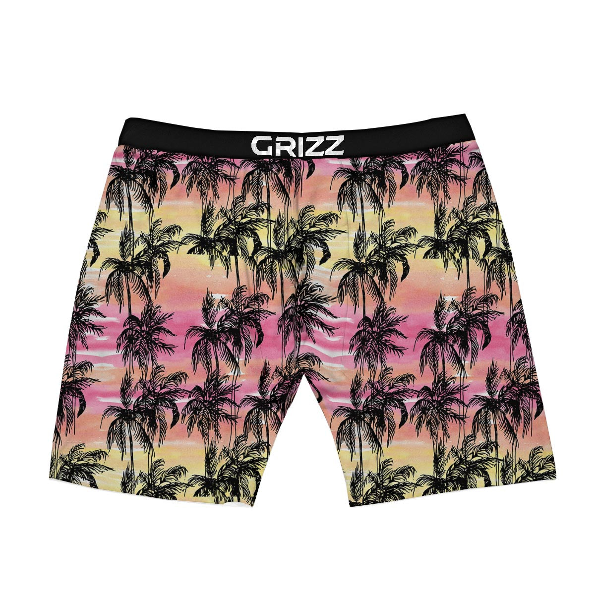 Palm Tree Sunset Print Pattern Boxer Briefs-grizzshop