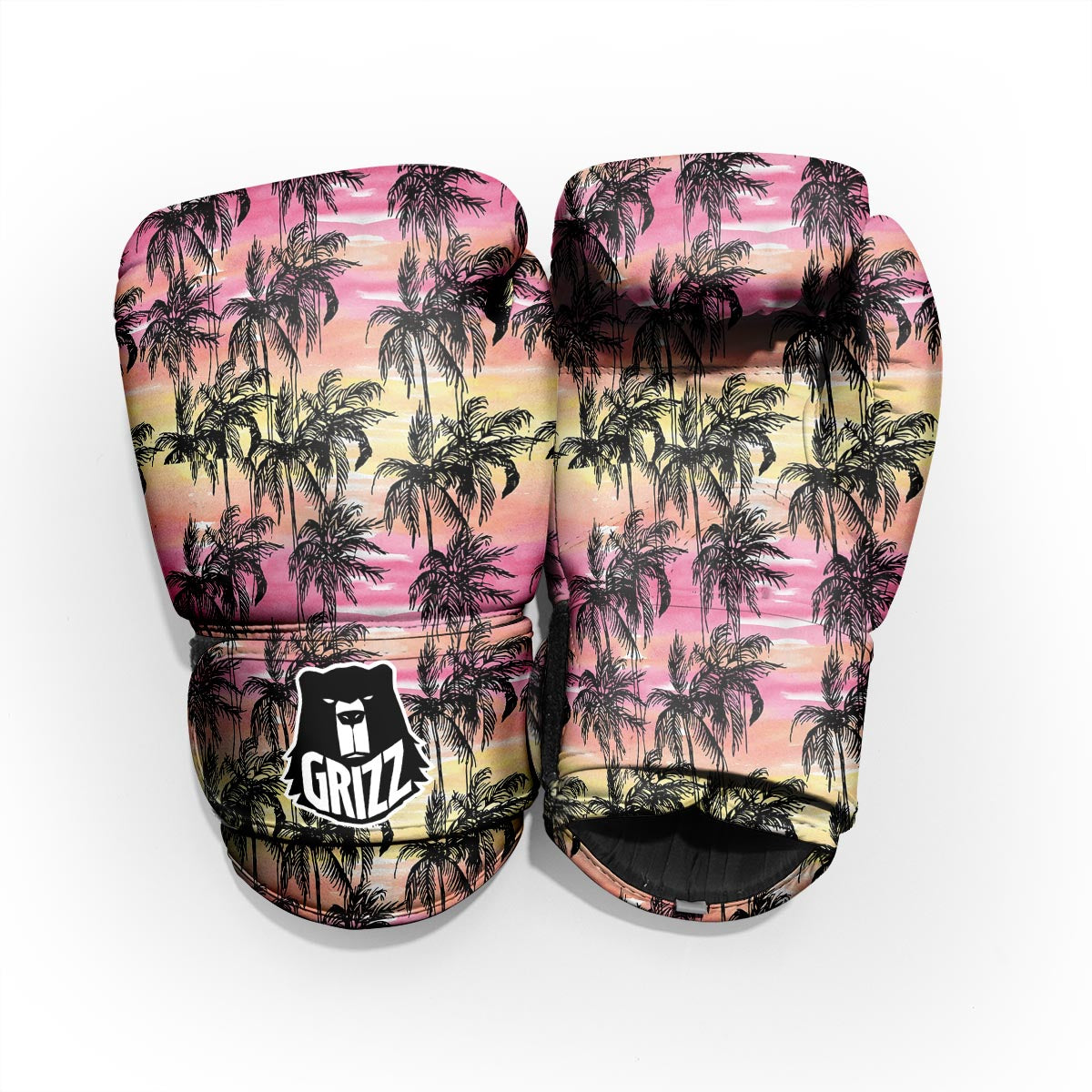 Palm Tree Sunset Print Pattern Pro Boxing Glove
