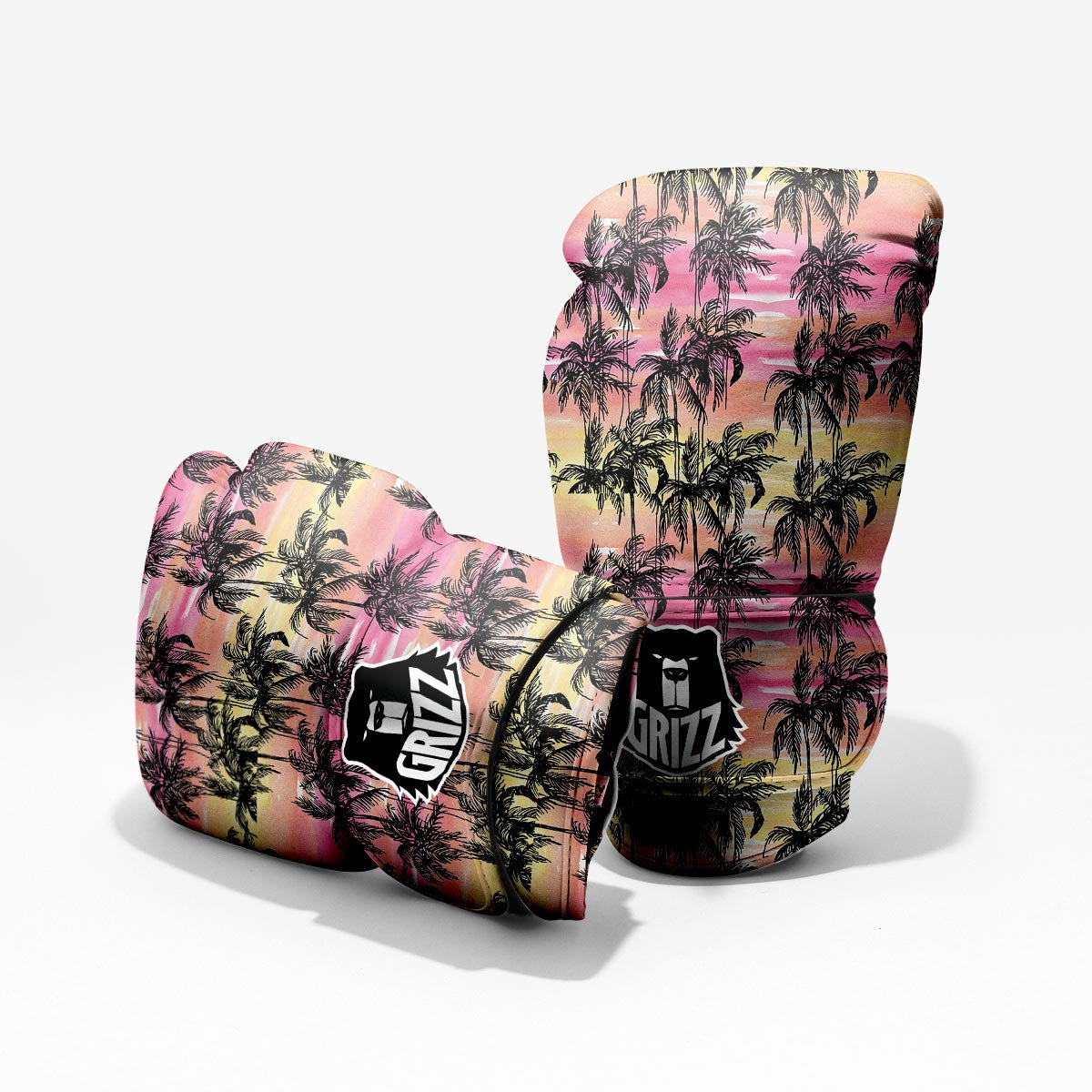 Palm Tree Sunset Print Pattern Pro Boxing Glove