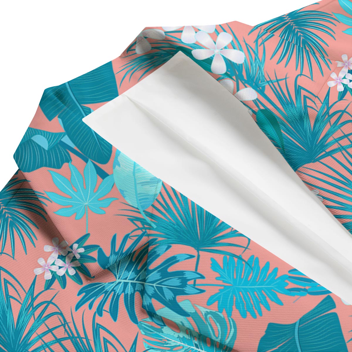 Palm Tree Teal Print Pattern Men's Blazer-grizzshop