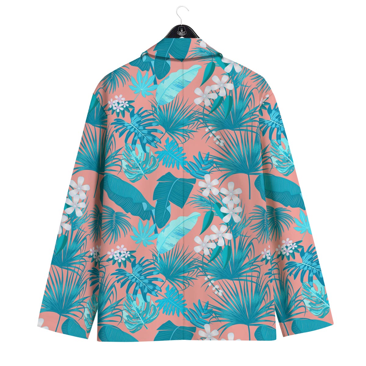 Palm Tree Teal Print Pattern Men's Sport Coat-grizzshop