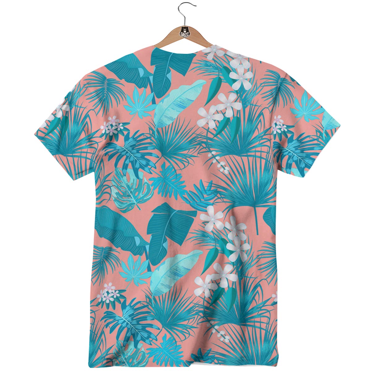 Palm Tree Teal Print Pattern T-Shirt-grizzshop