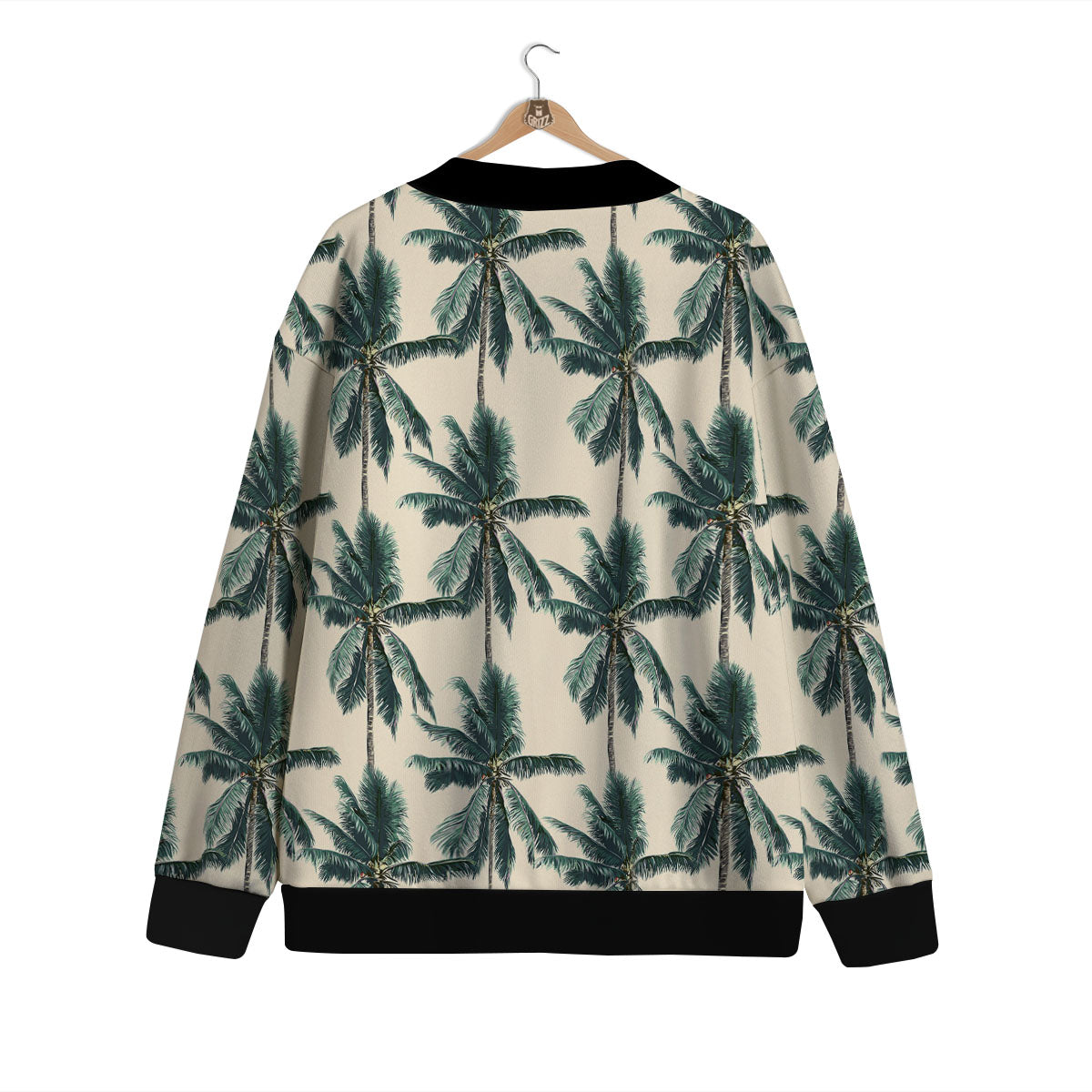 Palm Tree Tropical Print Pattern Cardigan-grizzshop