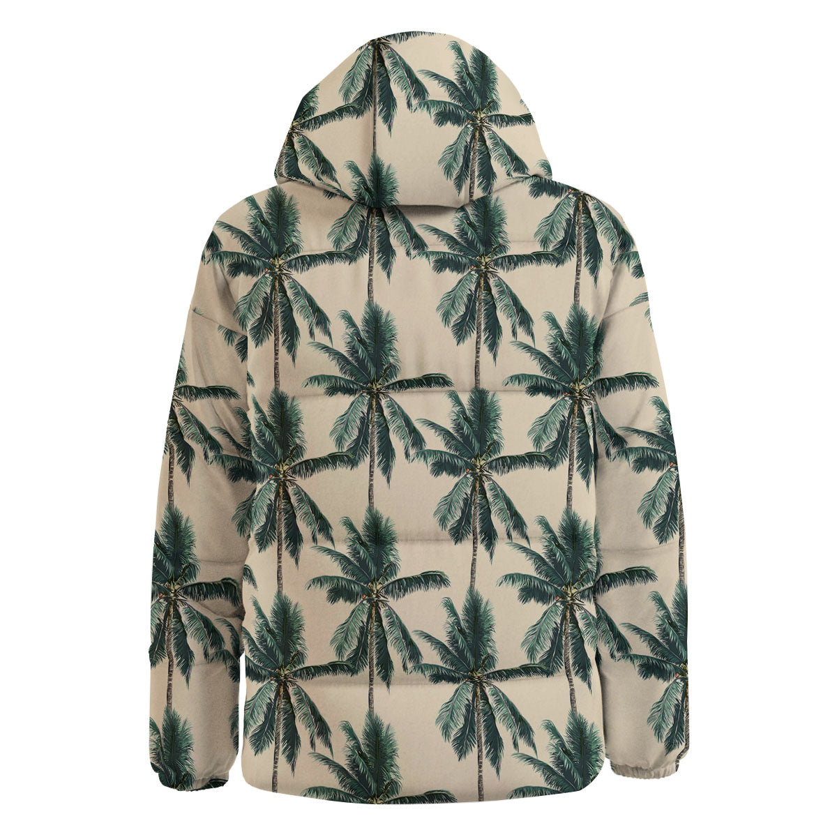 Palm Tree Tropical Print Pattern Down Jacket-grizzshop