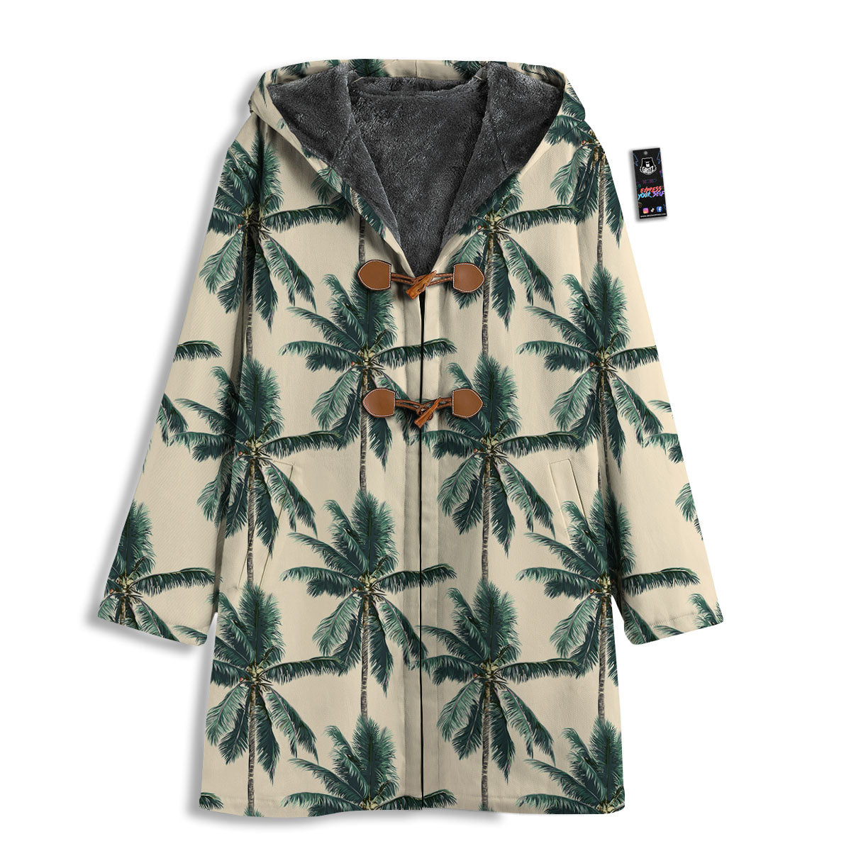 Palm Tree Tropical Print Pattern Men's Windbreaker Jacket-grizzshop