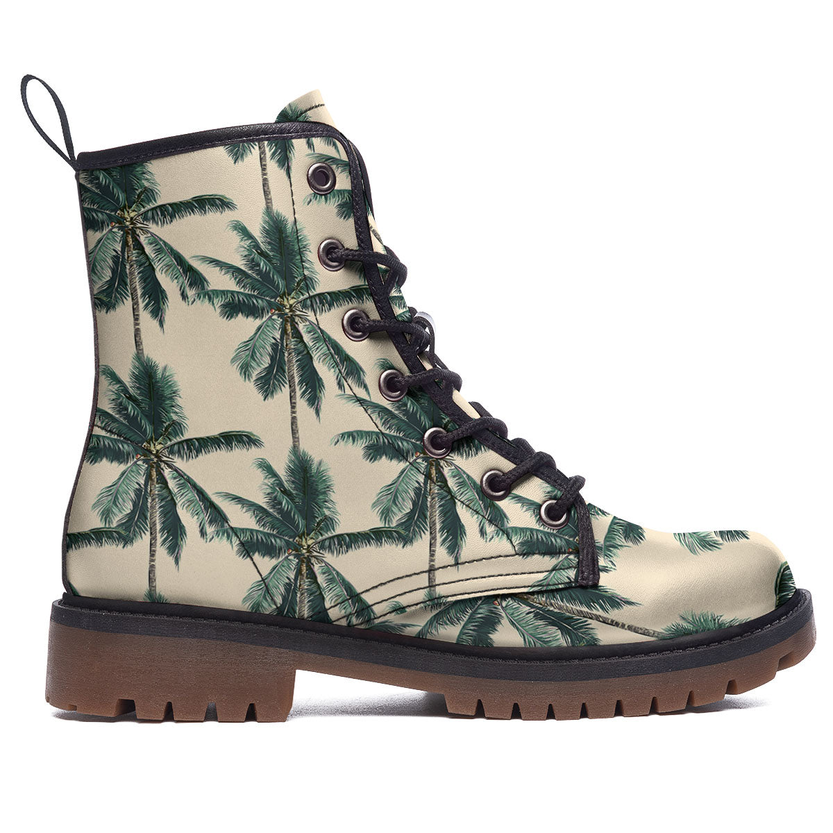 Palm Tree Tropical Print Pattern Work Boots-grizzshop