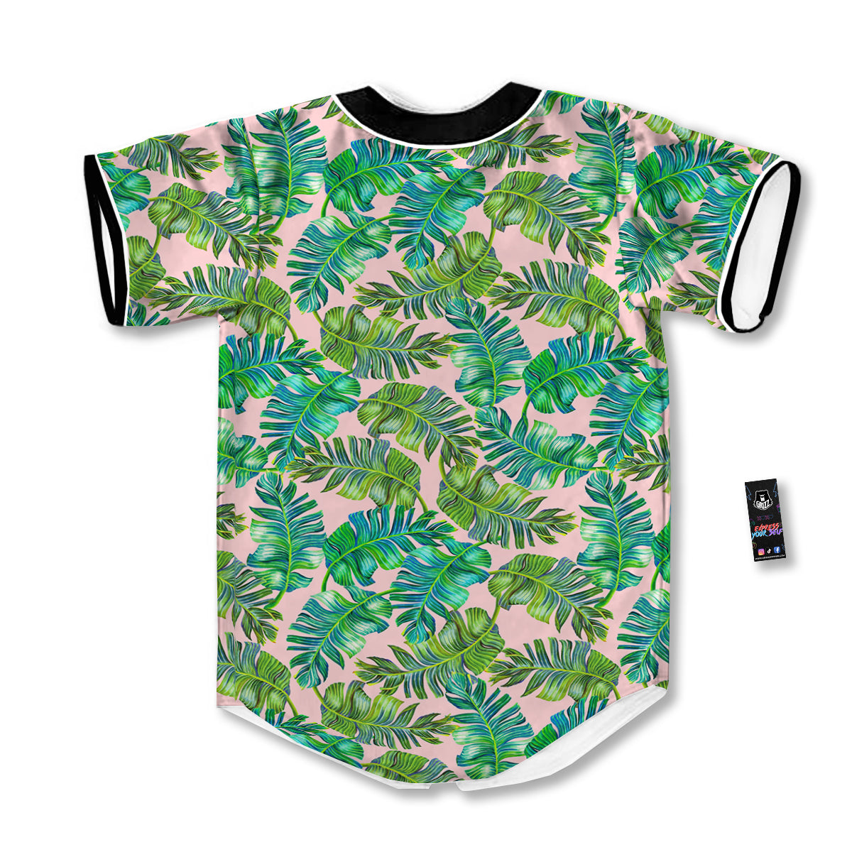 Palm Tree Vintage Print Pattern Baseball Jersey-grizzshop
