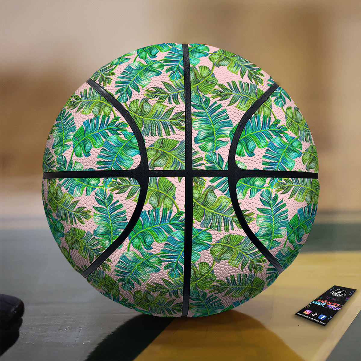 Palm Tree Vintage Print Pattern Basketball