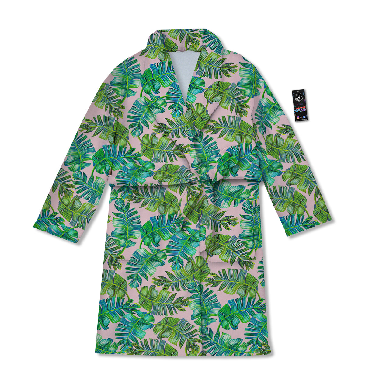 Palm Tree Vintage Print Pattern Bathrobe-grizzshop